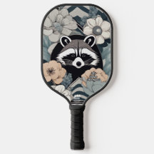 Raccoon Art déco Pickleball personnalisé Paddle