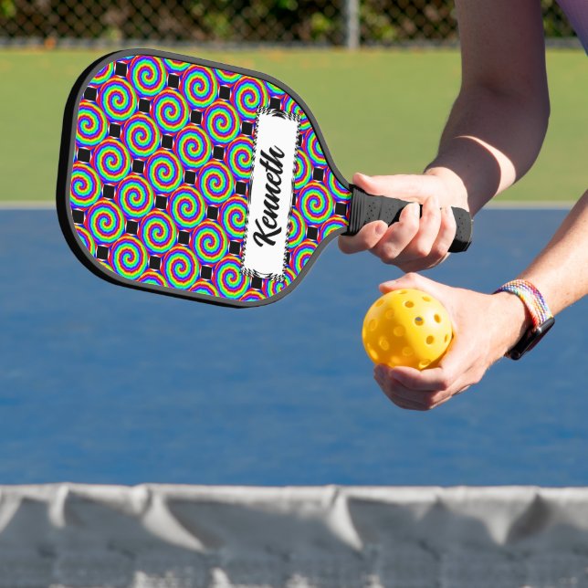 Raquette De Pickleball Rainbow Spiral par Kenneth Yoncich (Insitu)