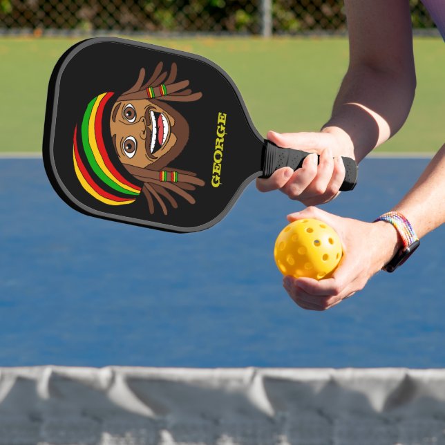 Raquette De Pickleball Rasta Man Jamaïcain (Insitu)