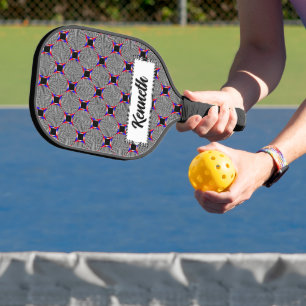 Raquette De Pickleball Rayonnement noir et blanc par Kenneth Yoncich