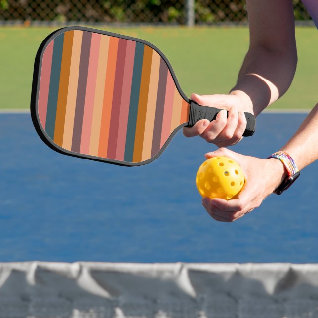 Raquette De Pickleball Rayures Aquarelle Coucher de Soleil (Insitu)