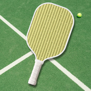 Raquette De Pickleball Rayures verticales de style pailleté jaune vif