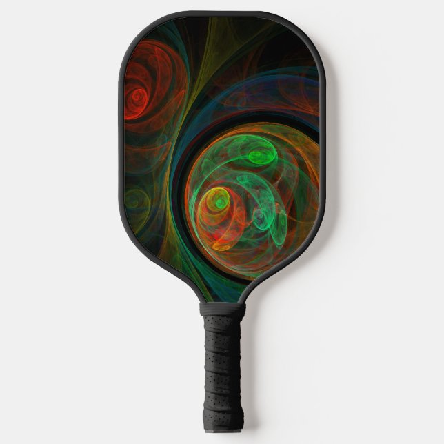 Raquette De Pickleball Reborn Green Art Abstrait (Recto)