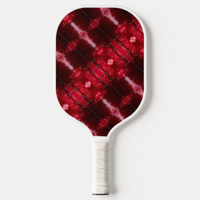 Raquette De Pickleball Red Petunia Ikat (Recto)
