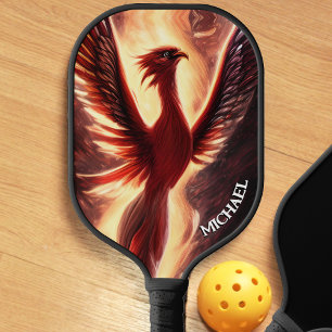Raquette De Pickleball Red Rising Phoenix avec feu de flammes