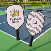 Reine de Pickleball Rétro Rose Monogramme