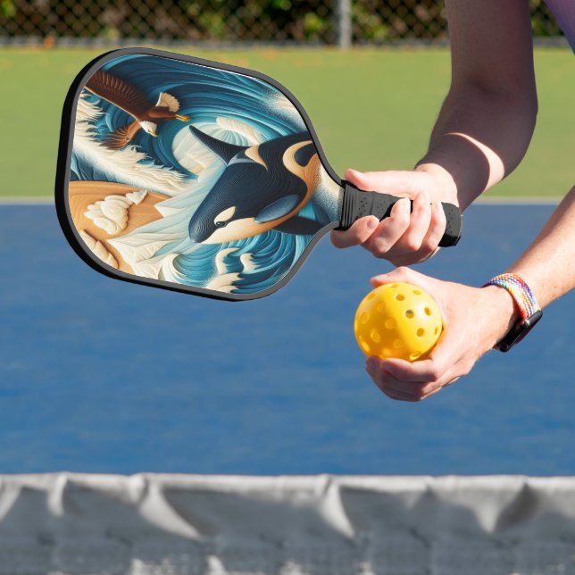 Raquette De Pickleball Rencontre majestueuse : Orca et Aigle (Insitu)