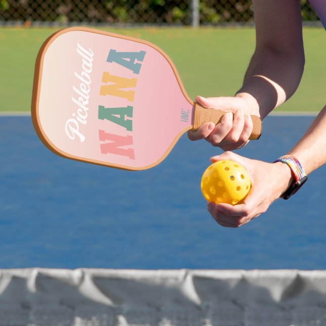 Raquette De Pickleball Retro Boho Couleurs Nana Personnalisé (Insitu)