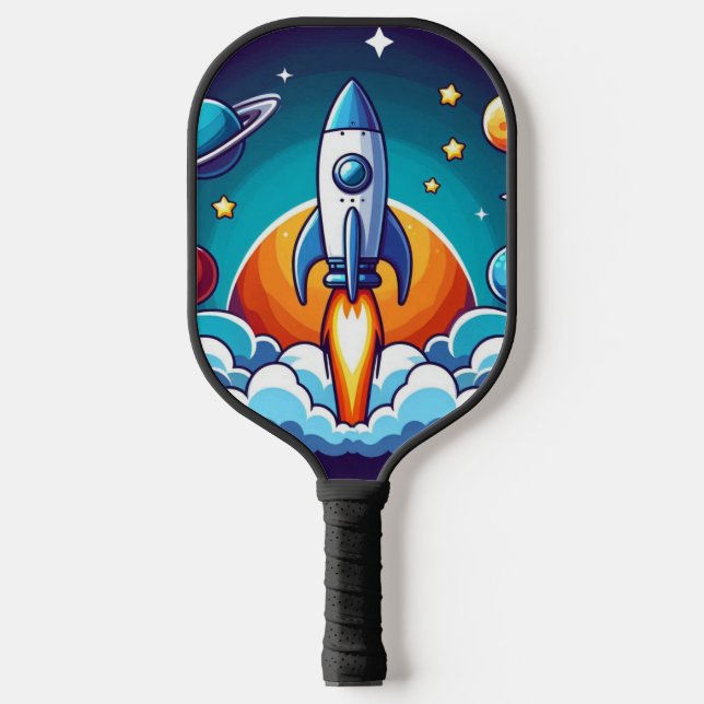 Raquette De Pickleball Retro, fusée spatiale (Recto)