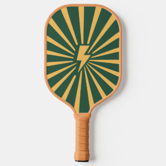 Raquette De Pickleball Retro Green Orange Sunburst 2 Côté Différent