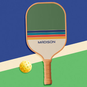 Raquette De Pickleball Retro les années 70 bandes personnalisées