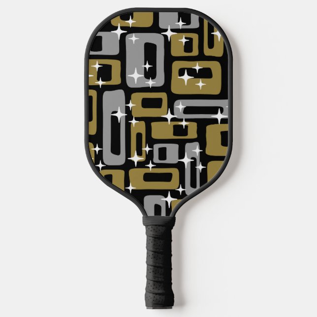 Raquette De Pickleball Retro Mid-Century Moderne Abstrait (Recto)