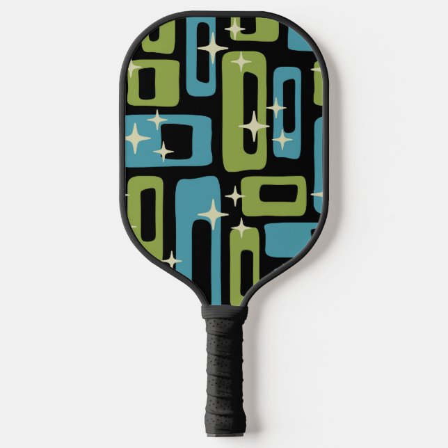 Raquette De Pickleball Rétro Moderne Abstrait du Milieu du Siècle (Recto)