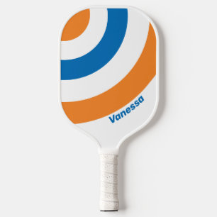 Raquette De Pickleball Rétro New Amsterdam Cercle Rayure avec Nom
