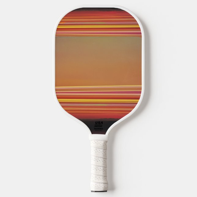 Raquette De Pickleball Retro Sunset Lines Aesthetic Pickleball Paddle (Recto)