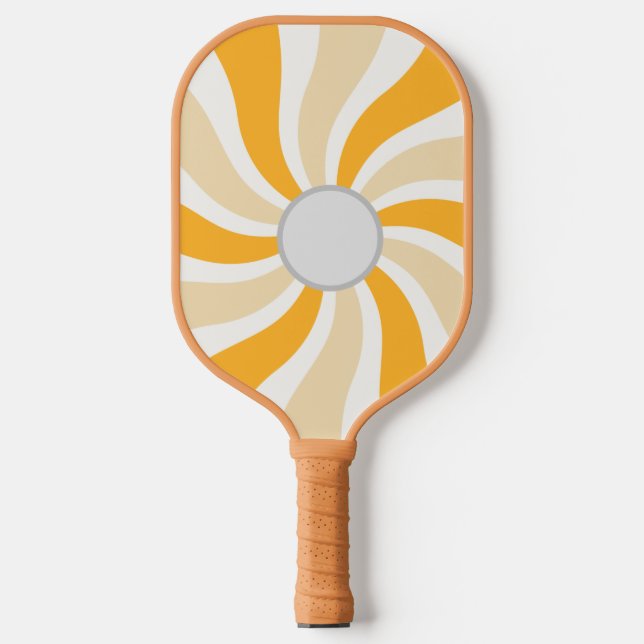 Raquette De Pickleball Retro Swirl Pickleball Paddle | Groovy Sunshine  (Recto)