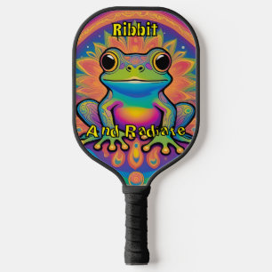 Raquette De Pickleball Ribbit et radier Psychedelic Frog Boho Super