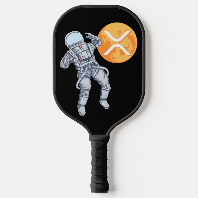 Raquette De Pickleball Ripple XRP Cryptodevise -Astronaute de Crypto (Recto)