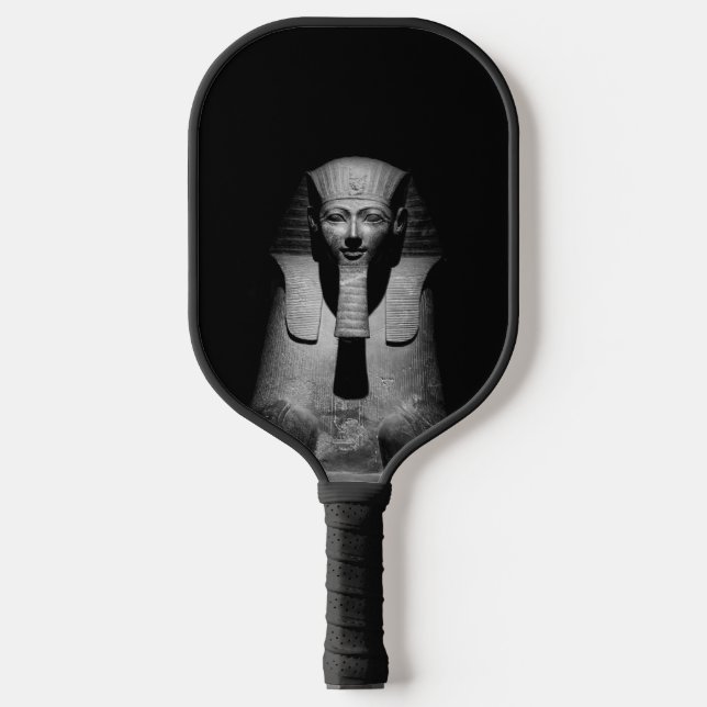 Raquette De Pickleball Roi pharaon noir et blanc (Recto)