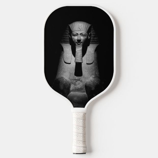 Raquette De Pickleball Roi pharaon noir et blanc (Recto)