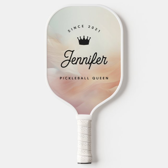 Raquette de Pickleball Rose Abstrait (Recto)