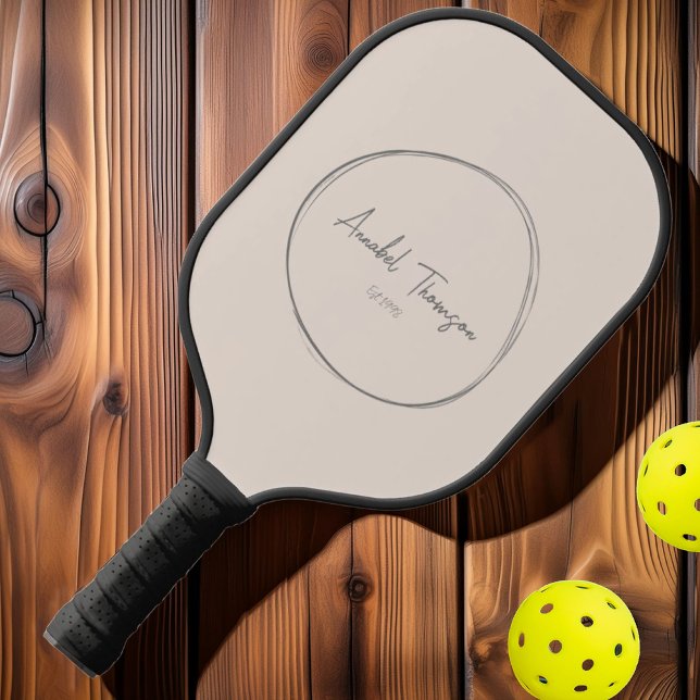 Raquette De Pickleball Rose Château de Sable Moderne du Milieu du Siècle  (Créateur téléchargé)