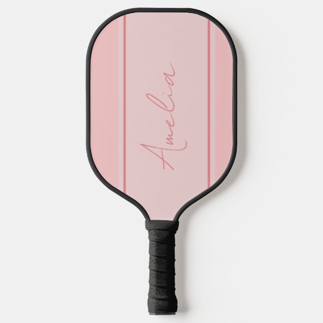 Raquette De Pickleball Rose clair personnalisé minimaliste (Recto)