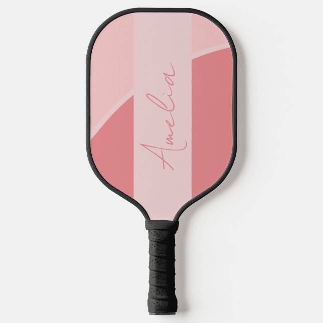 Raquette De Pickleball Rosé clair rétro personnalisé (Recto)