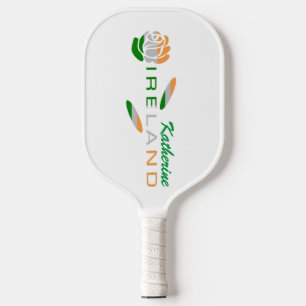 Raquette De Pickleball Rose du drapeau irlandais personnalisé