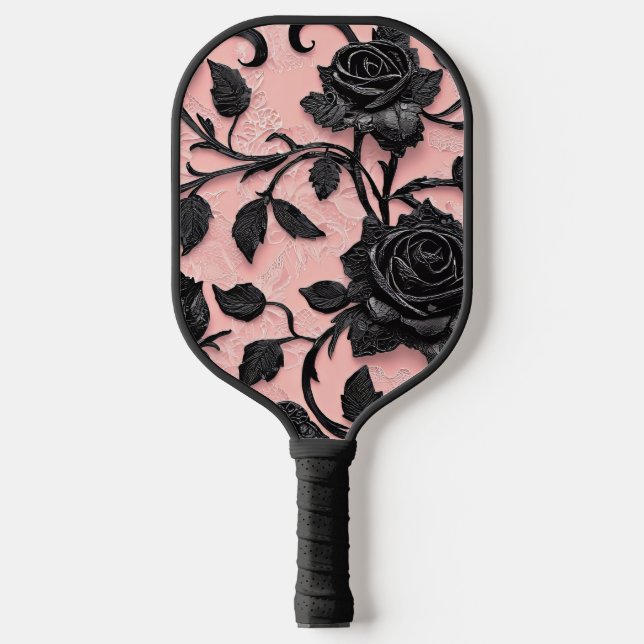 Raquette De Pickleball Rose gothique noir (Recto)