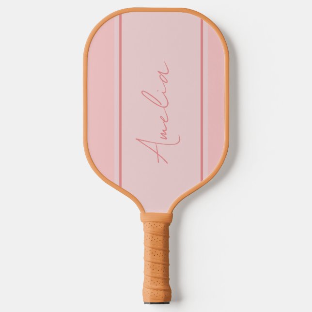 Raquette De Pickleball Rose pâle Personnalisé Minimal (Recto)
