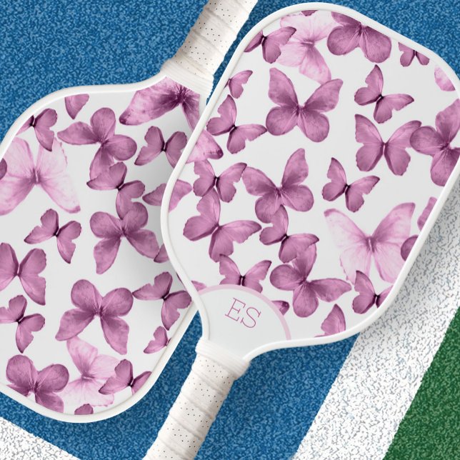 Raquette de pickleball rose papillon mignonne (Créateur téléchargé)