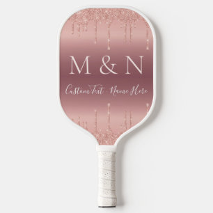 Raquette De Pickleball Rose Parties scintillant de broussailles Texte Cou