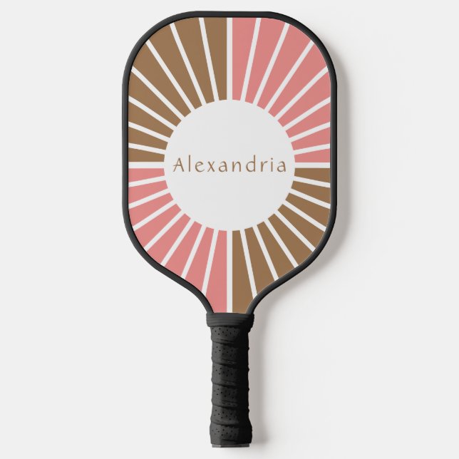 Raquette De Pickleball Rose personnalisé et Brown (Recto)