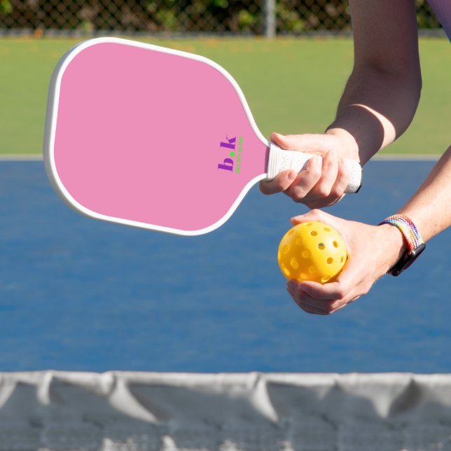 Raquette De Pickleball Rose personnalisée avec monogramme (Insitu)