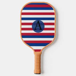 Raquette De Pickleball Rouge Blanc & Bleu Recto-Verso Créez Votre Propre