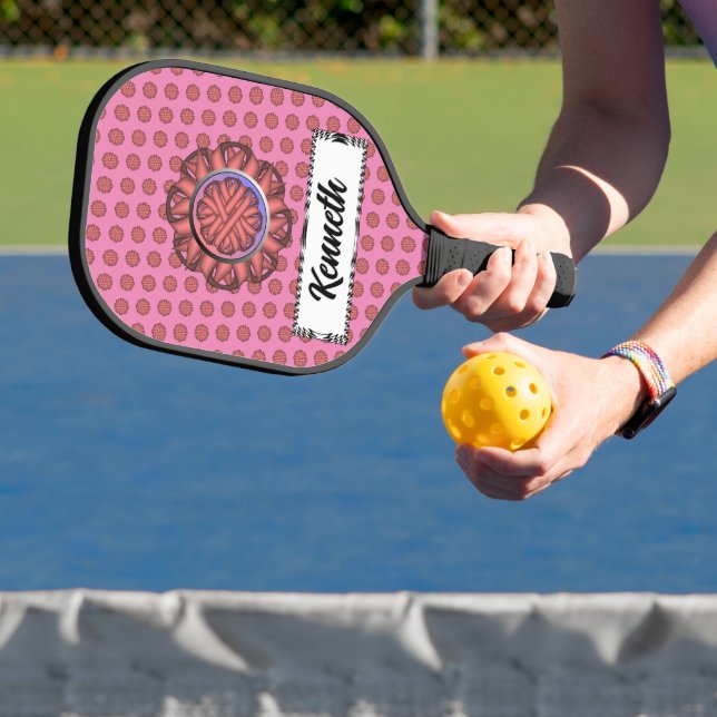Raquette De Pickleball Ruban aux fleurs roses par Kenneth Yoncich (Insitu)