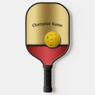 Raquette De Pickleball Ruby élégant et Gold Design personnalisent
