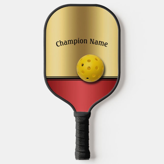 Raquette De Pickleball Ruby élégant et Gold Design personnalisent (Recto)