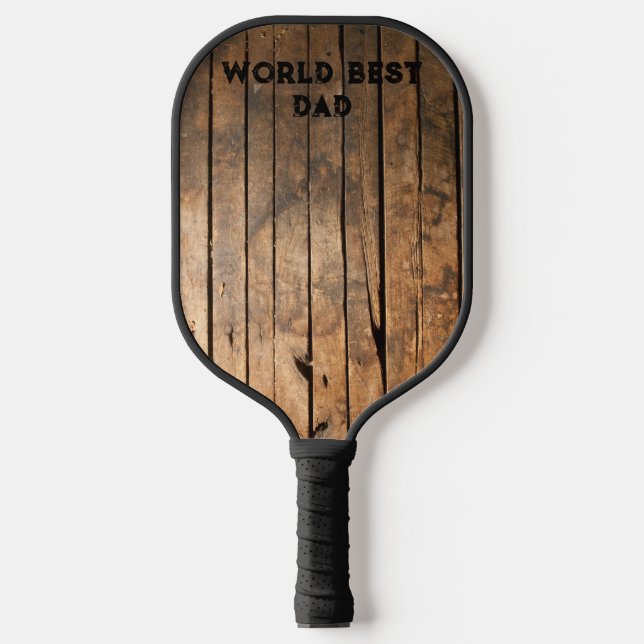 Raquette De Pickleball Russe en détresse foncé extérieur motif en bois de (Recto)