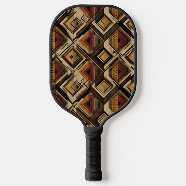 Raquette De Pickleball Rustic Southwestern Stripe Pattern (1) (Recto)