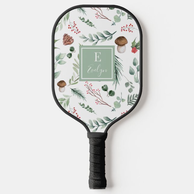 Raquette De Pickleball Sage Green Holiday Personalized (Recto)
