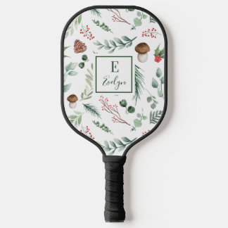 Raquette De Pickleball Sage Green Holiday Personalized