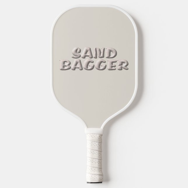 Raquette De Pickleball Sandbagger Sable blanc pagaie à boules blanches (Recto)