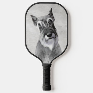Raquette De Pickleball Schnauzer (géant) - Joli art original pour chien