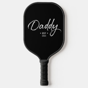 Raquette De Pickleball Script personnalisable papa Etabli année