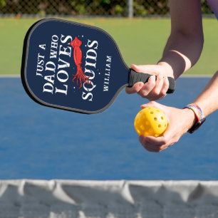 Raquette De Pickleball Seafood Squid Amoureux Chef Papa Gag Personnalisé