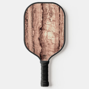 Raquette De Pickleball Sépia beige brun moderne brûlé granit orange