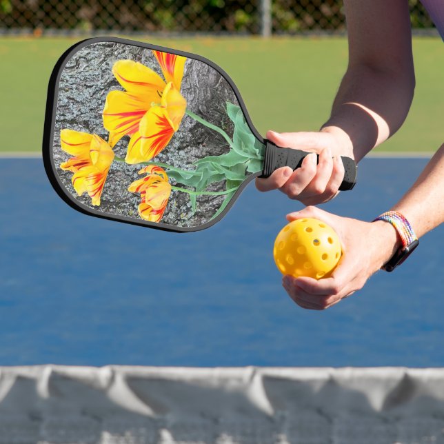 Raquette De Pickleball Séquence de trois tulipes jaunes / (Insitu)