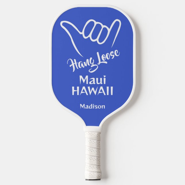 Raquette De Pickleball Shaka de nom, emplacement et couleur personnalisés (Recto)